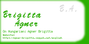 brigitta agner business card